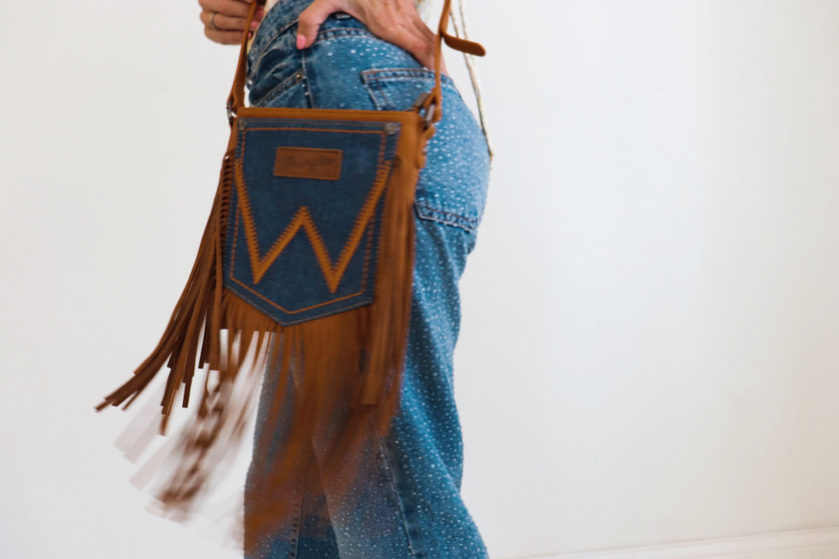 Wrangler Fringe Crossbody – Unfringed Midwestern Hat Co.